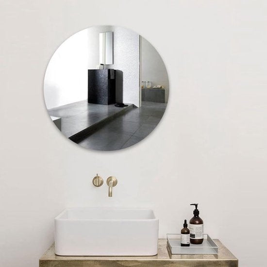 Spiegel Muurstickers Acryl, 2 Stukken 3D Spiegel Muursticker Zelfklevende DIY Behang Spiegel Muursticker Spiegel Tegels Kunst Decoratie Behang,30 * 30cm,voor Thuis Woonkamer(Zilver)