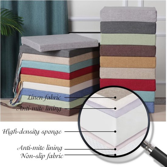 ankkussen, comfortabel, wasbaar, antislip, voor tuinbank, schommel, terras, eettafel, bank, binnen, vele kleuren en maten (80 x 30 x 5 cm, donkergrijsgroen)