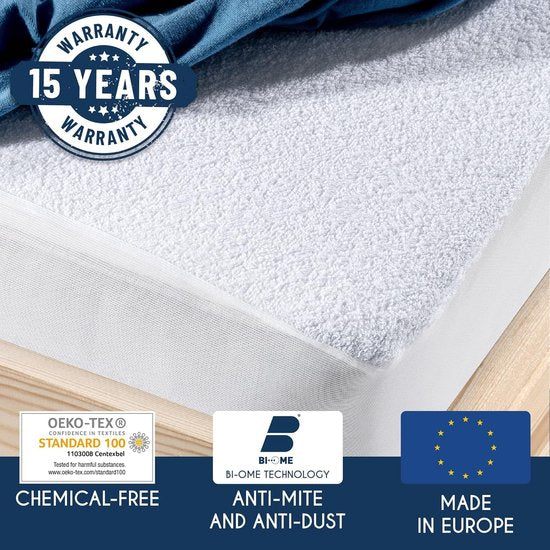 Waterdichte matrasbeschermer, waterbestendige matrasovertrek, ademende katoenen matrasovertrek, vochtbescherming, bedovertrek, voor volwassenen en kinderen, 70 x 160 cm