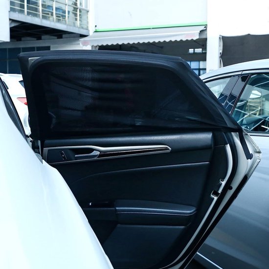 voor de auto, voor baby ' s en kinderen, met gecertificeerde UV-bescherming, universeel zonneklep, autonet, voor zijruiten, mesh materiaal, beschermt passagiers, kinderen en huisdieren, 2 stuks