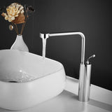 Wastafelkranen Wastafelkraan High Body Chroom Zwanenhals Enkele handgreep Enkelgatsmontage Messing