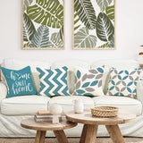 Cushion Cover 40 x 40 cm, Set of 4, Outdoor Cushion Decorative Linen Cushion Covers Geometric Pattern Cushion Covers for Sofa Living Room Decorative Cushion 40 x 40 cm, A023