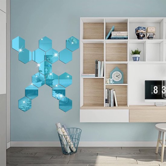 12 stuks x diameter 20 cm, elke zijde 10 cm, controleer de afbeelding voor details Materiaal: acryl kunststof (geen glas). Veiliger en duurzamer dan een glazen spiegel