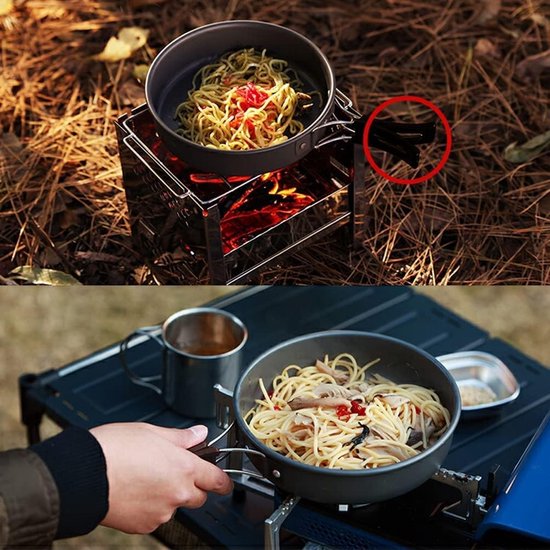 Camping Kookgerei Set Outdoor Kookgerei Set Draagbare Camping Servies Set Aluminium Camping Servies fornuis Set schotel Pan Picknick Servies voor Backpacken Wandelen