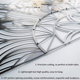 Grote Metalen Mandala Muurdecoratie Unieke Lotusbloem Muurkunst voor Thuis Slaapkamer Kantoor Binnen Buiten (Zwart)