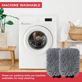 Microfiber washandje auto grote shaggy handschoen wassen handschoen pluisvrij - verpakking van 2 stuks Microfiber washandje voor de auto, grote shaggy handschoen, washandschoen zonder pluis - verpakking van 2 stuks.