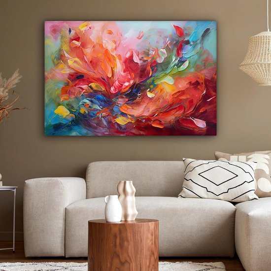 Muurschilderingen groot 120x80 cm XXL slaapkamer huisdecoratie woningfoto woonkamer foto canvas muur decor kunstdruk - olie - kunst - abstract - kleurrijk