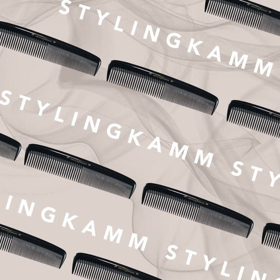 kam, grote kam met verschillende tandverdeling voor het eenvoudig kammen en knippen van haar, afmetingen: 22,5 cm