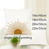 Kussensloop 50 x 50 cm, set van 4 outdoor kussens, sierkussens, linnen, kussenhoezen, geometrisch patroon, kussenhoezen voor bank, woonkamer, sierkussen, 50 x 50 cm