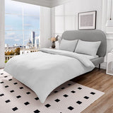 Deconovo super beddengoedsets dekbed dekbedovertrek kinderen ademend microvezel, 3-delig: 200 * 220cm + 2x50*80cm, lichtgrijs