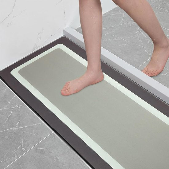 70 cm x 43 cm badmatten antislip badmat machinewasbaar antislip badtapijt zacht badkamertapijt rubber badmat donkergrijs herbruikbaar