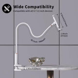 tablethouder, tablethouder - flexibele verstelbare arm in bed voor iPad/mobiele telefoon/Switch/Galaxy Tabs/Kindle Fire HD etc. en andere 4,7-10,6 inch apparaten 98cm totale lengte (wit)