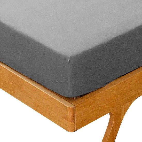 Hoeslaken geborsteld microvezel hoeslaken 30 cm diepte zak (grijs, 140x200cm)