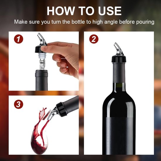 6 stuks schenktuit 2 cl doseerschenktuit schenktuit portioneerder sterke drank schenktuit gedistilleerde drank doseerhulp bottle pour spouts shot pourers dispenser voor dranken wijn