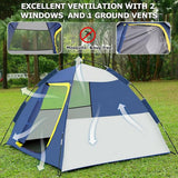 Kampeertent, Koepeltent voor 2 personen, Familietent voor kamperen en picknick, Tenten waterdicht en winddicht, Pop-up tent voor rust in de achtertuin, Outdoor vrijetijdsactiviteiten en bijeenkomsten