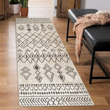 Lopertapijt 60 x 210 cm antislip lang keukentapijt wasbaar vloerkleed runner zacht microvezel geometrisch vloerkleed hardlooptapijt (beige)