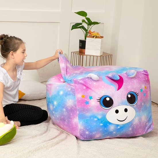 Eenhoornzitzak voor kinderen, knuffeldier, opbergtas, alleen tas, geen vulling