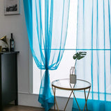 Voilegordijnen, 2-delige set, transparant, polyester, met lussen, luchtig, decoratief, voor slaapkamer en woonkamer