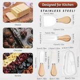 5 stuks kaasmessenset, botermes, 12 cm, taartmes, roestvrij staal, botermes, kleine kaasmessenset, kleine serveerspreaders, perfect voor cake, dessert en kaassalade