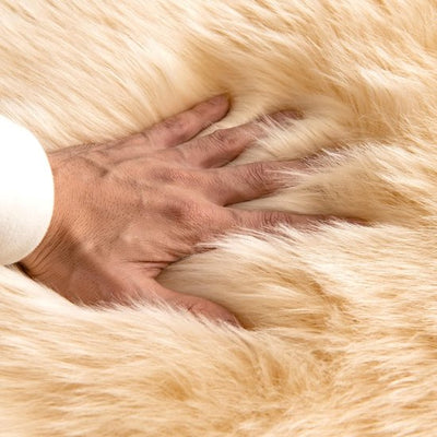 Ghouse Hoogpolig Tapijt Wit 60X180 cm Fluffy Wasbaar Antislip & Zacht Vloerkleden Faux Fur Tapijt voor Woonkamer Kinderkamer Slaapkamer