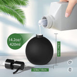 Zeepdispenser, 420 ml pompdispenser, vloeibare zeep, afwasmiddeldispenser, keramiek, ronde lotiondispenser, navulbare dispenser, afwasmiddeldispenser, elegante accessoires, decoratie voor badkamer, keuken, wastafel, zwart