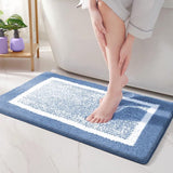 50 x 75 cm Microfiber Zachte Badmat, Antislip Badkamermat Machinewasbaar, Douche Waterabsorberend Badkleed Duurzame Vloermatten (Blauw)