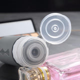 Siliconen reisflessen, 90 ml, set van 4 stuks, lekvrije reiscontainers en toiletartikelen, FDA goedgekeurde navulbare vloeistofcontainer voor shampoo, crème, spoeling en lichaamsverzorging, zwart