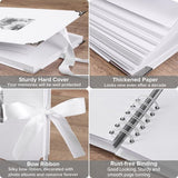 Fotoalbum 29,5 x 21 cm fotoalbum om zelf vorm te geven, wit fotoboek met 80 pagina's scrapbook, voor 160 foto's, inclusief 6 metallic kleurmarkers, gastenboek voor verjaardag en bruiloft (wit)