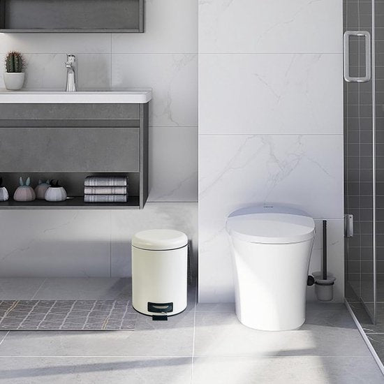 badkamerprullenbak,3 liter, afmetingen: H 27 x 17 cm, wit.