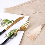 Tafelloper linnen beige 32 x 275 cm, tafelloper linnenlook hoogwaardige tafelloper effen kleur, modern onderhoudsvriendelijk tafelloper voor eettafel, salontafel, restaurant, decoratie