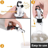 10 stuks schenkers voor olieflessen, flessenschenkers met klep, roestvrijstalen olieschenkers, sterke drankschenkers voor flessen, wijn, schenkolie, lekvrije wijnschenkers voor keuken en bar