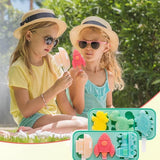 IJslollyvormen 2x3 holte IJslollyvormen met 18 stokjes Food Grade BPA-vrij siliconen Herbruikbaar dinosaurusvoertuigpatroon DIY-ideeën IJslollyvormen voor volwassenen