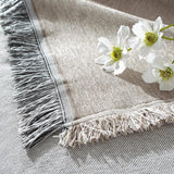 Bankspreideken voor 2/3/4 zitplaatsen, bankspreideken, banksprei, katoen, wasbaar, antislip, vuilafstotend, kussen, bankdeken, naadloos met kwastjes (180 x 260 cm, kaki)