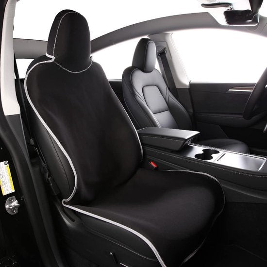 Autostoelhoezen voorstoelen neopreen voor Tesla Model Y&Model3, zwart