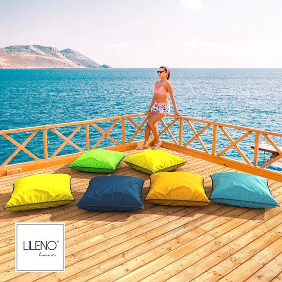 Kussen 60x60 cm [set van 2] - waterafstotende kussenhoes bruin (zonder vulkussen) - waterdichte kussenhoes voor binnen en buiten