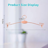 Pack of 20 Rose Gold Underwear Hangers Metal Bra Display Hangers Non-Slip Hangers with Clips Durable Home Panty Racks Home Drying Hanger for Socks, Trousers