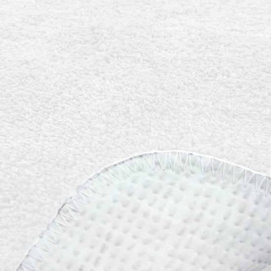 Badmat set van 2 bestaande uit badmatten: ca. 50/80cm en wc-mat ca. 45/50cm - wit