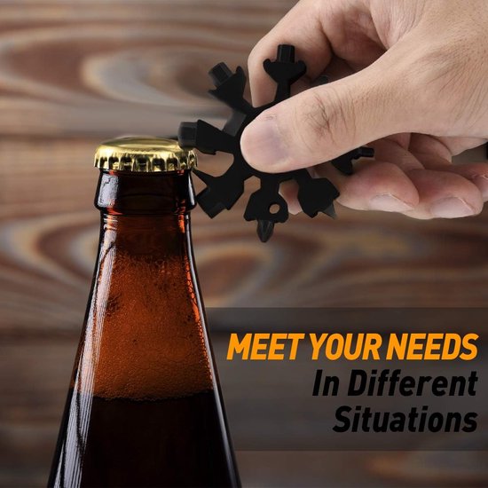 Cadeaus voor mannen, cadeau Valentijnsdag voor hem, 18-in-1 sneeuwvlokken multitool gadgets voor mannen, mannen geschenken voor papa, grappig/verjaardagscadeau voor mannen, vaderdagcadeau