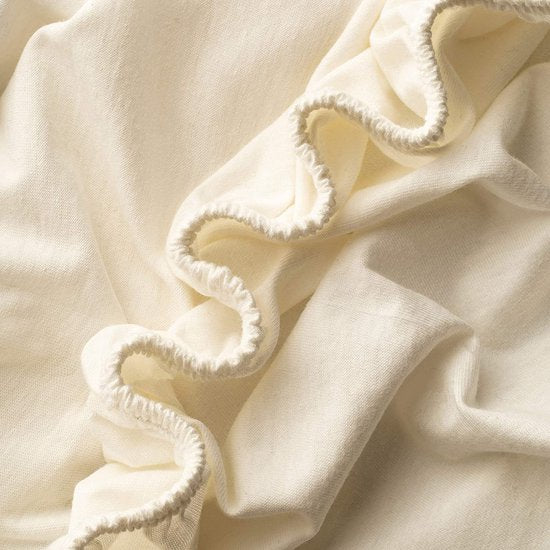 Hoeslaken 140x200cm | 100% gekamd katoen 165gsm | Bedlaken 140x200 tot 25 cm matrashoogte | Jersey | Premium kwaliteit | Mooie kleuren | Ecru | 140 x 200 +30