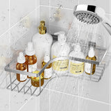 Douche- en badrekje, 2 grotere doucheplanken, 2 zeepschaalhouders en 8 haken aan de rand