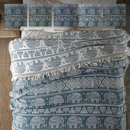 Premium sprei Bali - bedsprei, woondeken, omkeerbare deken, knuffeldeken, sofadeken met patroon, extra groot 220 x 240 cm Premium sprei Bali - beddensprei, woondeken, omkeerbare deken, knuffeldeken, sofadeken met patroon, extra groot 220 x 240 cm