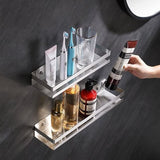 Keukenmand - Hangend Keukenrek - Kruidenrek - Keukenkast Organizer - Kruidenpotrek - Kruidenhouder - Zeeppomprek - Wandplank - Kruidenorganizer (Zilver, 40CM)