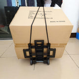 Steekwagen opvouwbaar, aluminium trolley, mini transportwagen bagagewagen, opvouwbare boodschappentrolley, inklapbaar, 2 wielen, uitbreidbaar, groot chassis, opvouwbaar in rugzak