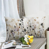 Boerderij set van 2 kussenslopen, 40 x 40 cm, voor rustieke woondecoratie, moderne bank, wilde bloemen, overgooien, kussensloop, decoratie voor bank, slaapbank
