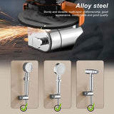 Douchekophouder zilver, 217g volledig metalen zinklegering, heavy duty douchehouder, verbeterde douchekophouder voor douchekoppen - 360° draaibaar, handdouchehouder, met bevestigingsaccessoires