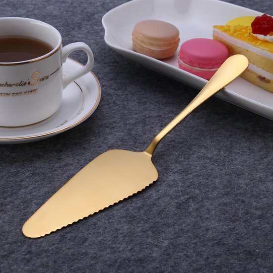 Bestek, roestvrij staal, met titanium verguld, goudkleurig glanzend bestek voor 6 personen