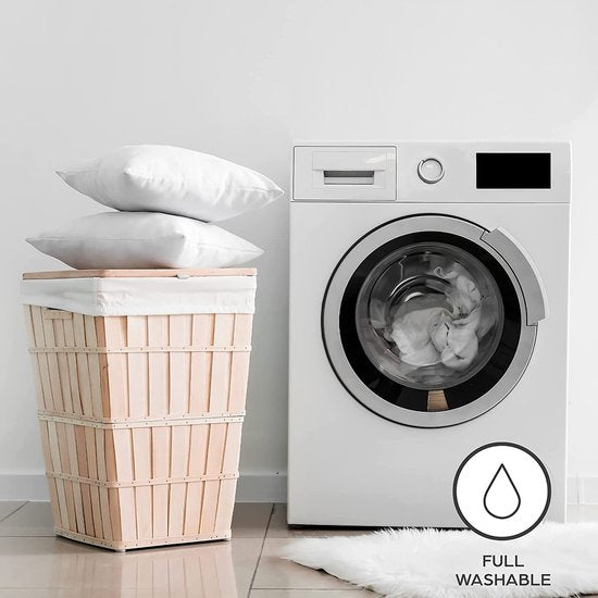 Kussen voor bed 40 x 80 cm Hoofdkussen set van 2 binnenkussens hypoallergene anti-mijt zachte kussenvulling met kussensloop katoen en polyester. Afneembaar en wasbaar slaapkussen voor in huis/hotel