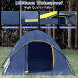 Kampeertent, Koepeltent voor 2 personen, Familietent voor kamperen en picknick, Tenten waterdicht en winddicht, Pop-up tent voor rust in de achtertuin, Outdoor vrijetijdsactiviteiten en bijeenkomsten