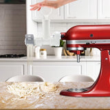 Noedelopzetstuk voor de Kitchenaid blender, pastamper-opzetstuk met 6 verschillende vormen voor het uitlaten van pasta, spaghetti en fettuccine voor Kitchenaid mixer accessoires.