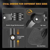 Fietsstandaard 24-29 inch, 3 gaten zijstandaard fiets, aluminium fietsstandaard basis, 35-41cm in hoogte verstelbare fietsstandaard, antislip achterstandaard voor racefiets, MTB, stadsfiets